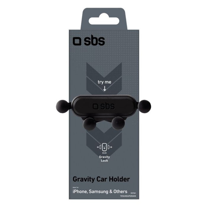 SBS - Car Holder Gravity, to grid, black