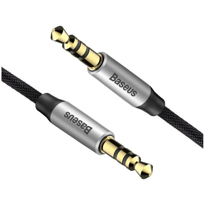 Baseus - Aux Cable (1m), silver/black
