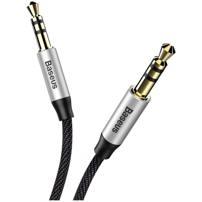 Baseus - Aux Cable (1m), silver/black