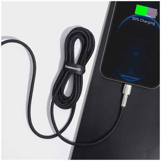 Baseus - Lightning / USB-C Cable (2m), black