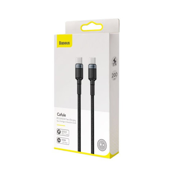 Baseus - USB-C / USB-C Cable (2m), black