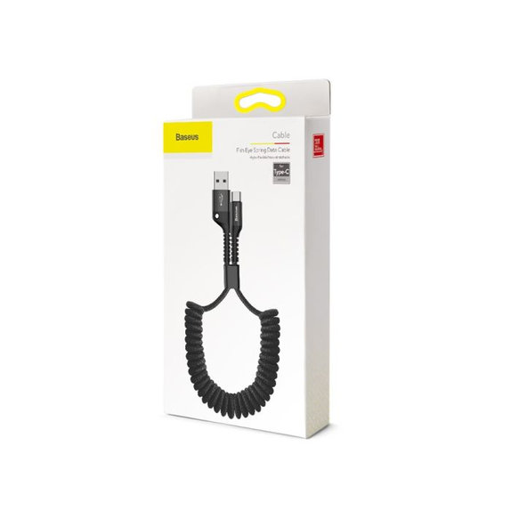 Baseus - USB-C / USB Cable (1m), spring, black