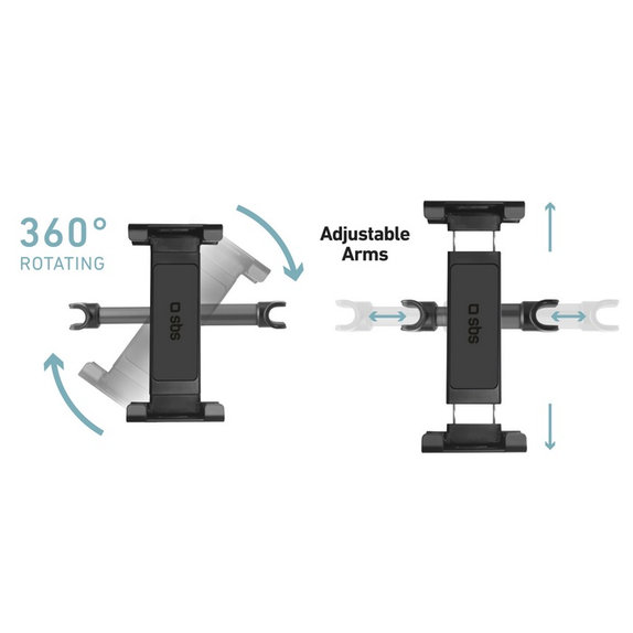 SBS - Holder for Headrest Mount Pro for smartphone & tablet to 12.9", black
