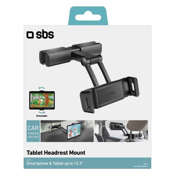 SBS - Holder for Headrest Mount for smartphone & tablet to 12.3", black