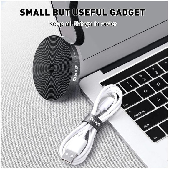 Elough - Cable Organizer - Cable Tape (0.5m), black