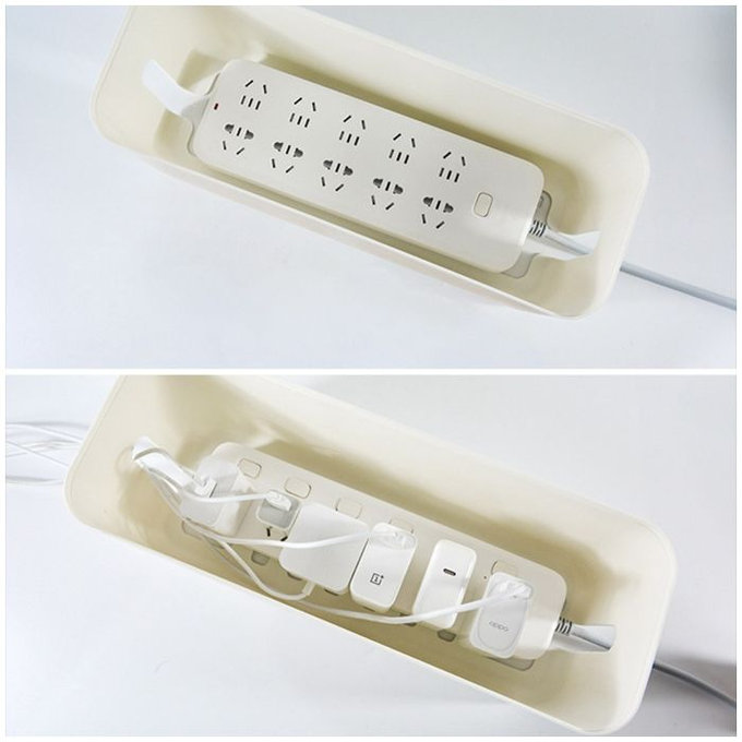 FixPremium - Cable Organizer - Cable Box, Black
