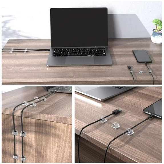 FixPremium - Cable Organizer - Clips - Set of 5, transparent