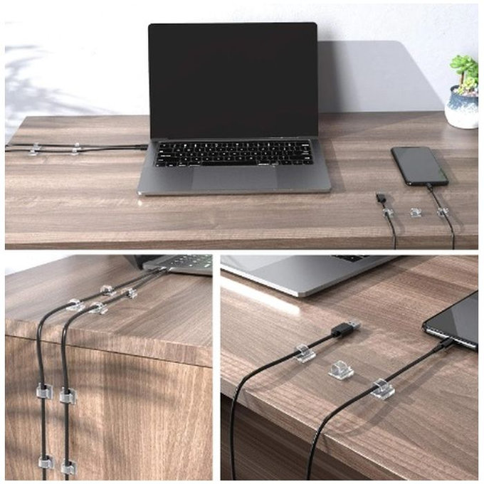 FixPremium - Cable Organizer - Clips - Set of 5, transparent