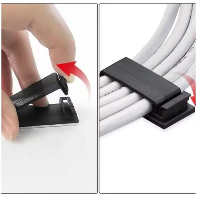 FixPremium - Cable Organizer - Clips - Set of 5, black