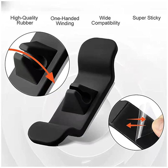FixPremium - Cable Organizer - Clips - Set of 3, black