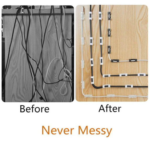 FixPremium - Cable Organizer - Clips - Set of 10, transparent