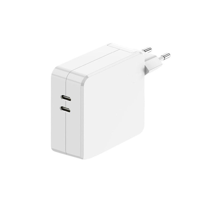 Dual USB-C charging adapter, 35W, compatible with Apple