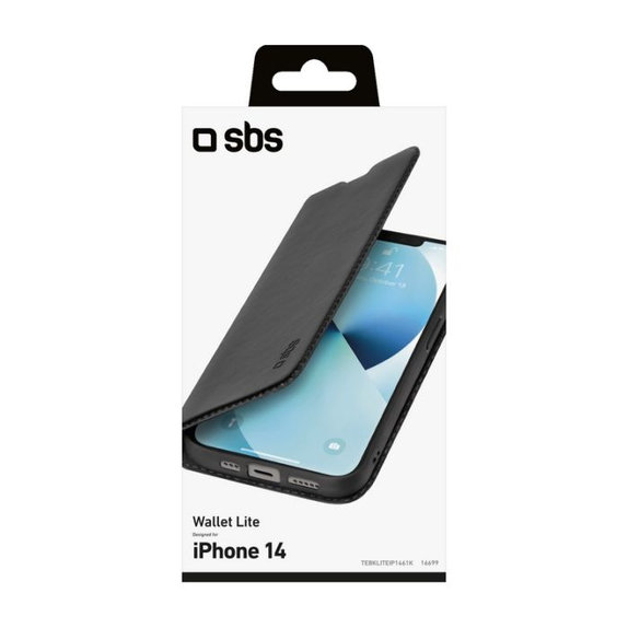 SBS - Case Book Wallet Lite for iPhone 14, black