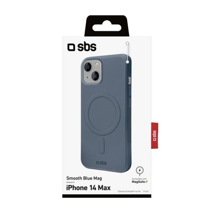 SBS - Case Smooth Mag with MagSafe for iPhone 14 Plus, blue