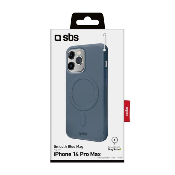 SBS - Case Smooth Mag with MagSafe for iPhone 14 Pro Max, blue