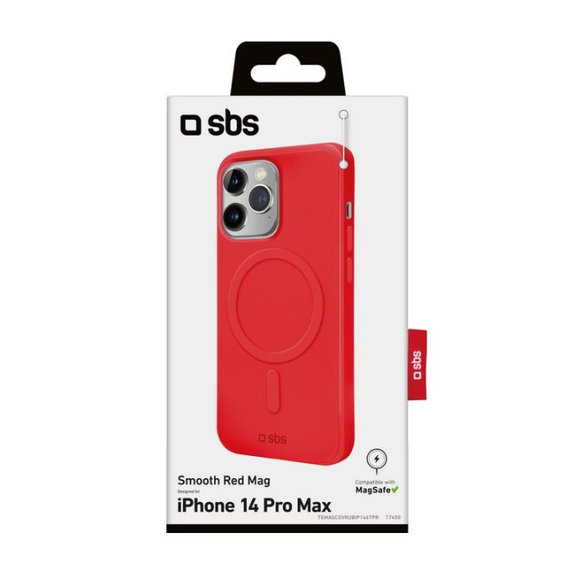 SBS - Case Smooth Mag with MagSafe for iPhone 14 Pro Max, red