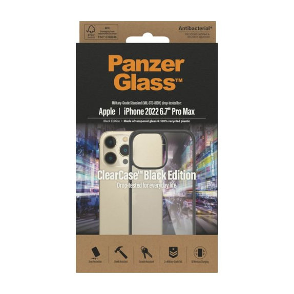 PanzerGlass - Case ClearCase for iPhone 14 Pro Max, black