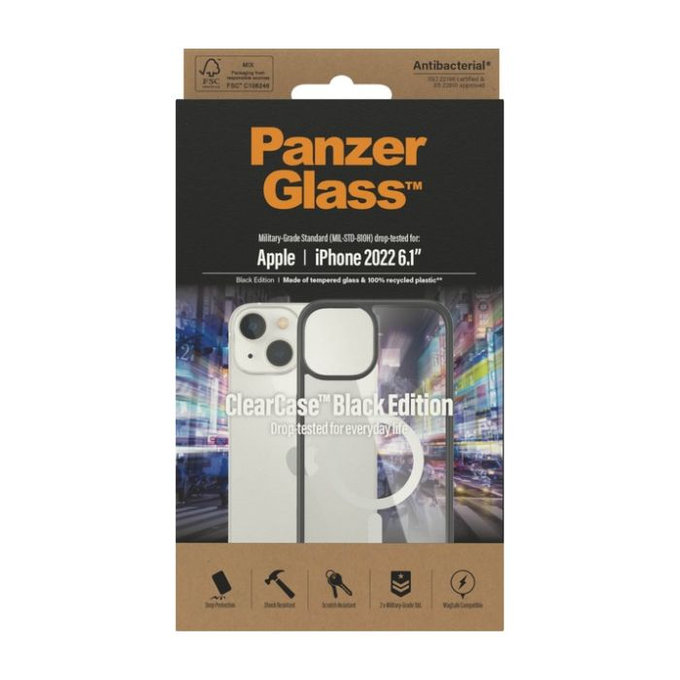 PanzerGlass - Case ClearCase with MagSafe for iPhone 14, black