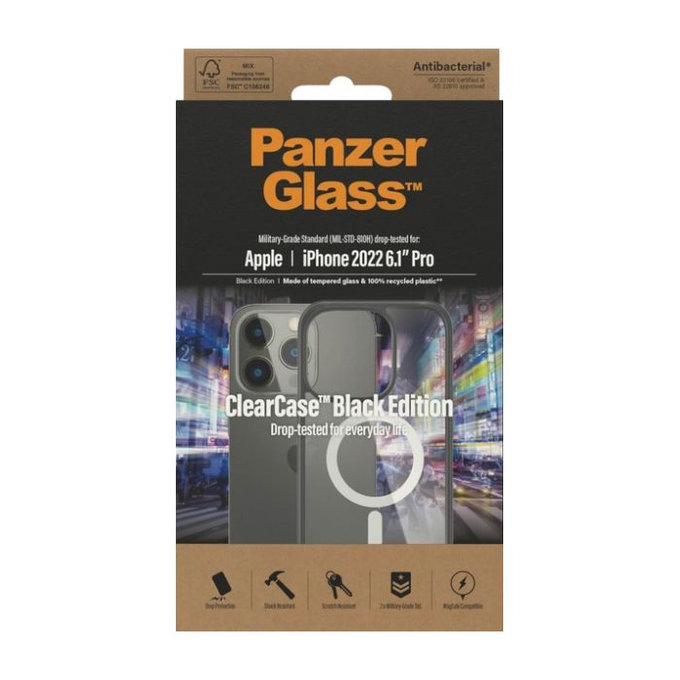 PanzerGlass - Case ClearCase with MagSafe for iPhone 14 Pro, black