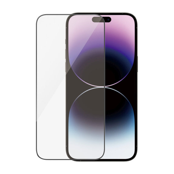 Tempered Glass UWF AB with Applicator for iPhone 14 Pro Max, Black, PanzerGlass