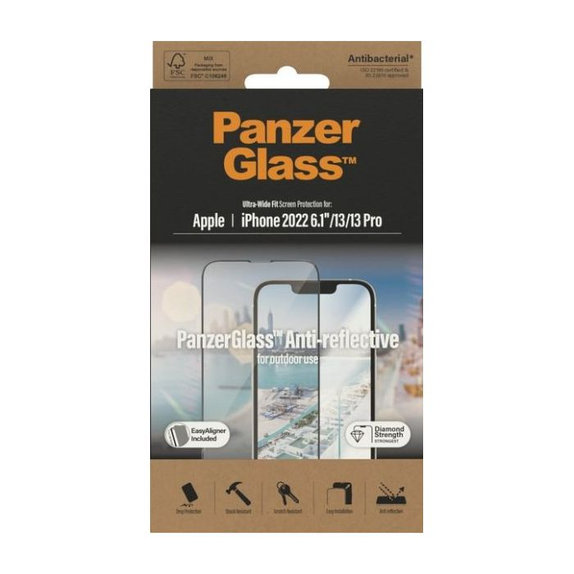 PanzerGlass - Tempered Glass UWF Anti-Reflective AB for iPhone 13, 13 Pro, 14 & 16e