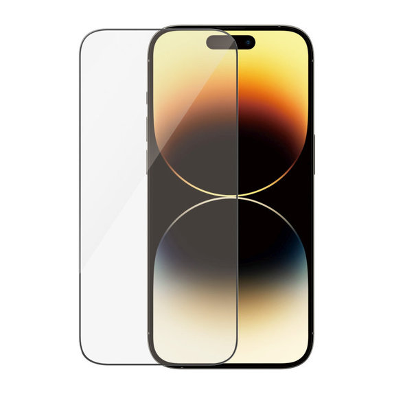 Tempered Glass UWF Anti-Reflective AB with Applicator for iPhone 14 Pro, Black, PanzerGlass