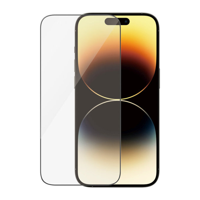 Tempered Glass UWF Anti-Reflective AB with Applicator for iPhone 14 Pro, Black, PanzerGlass