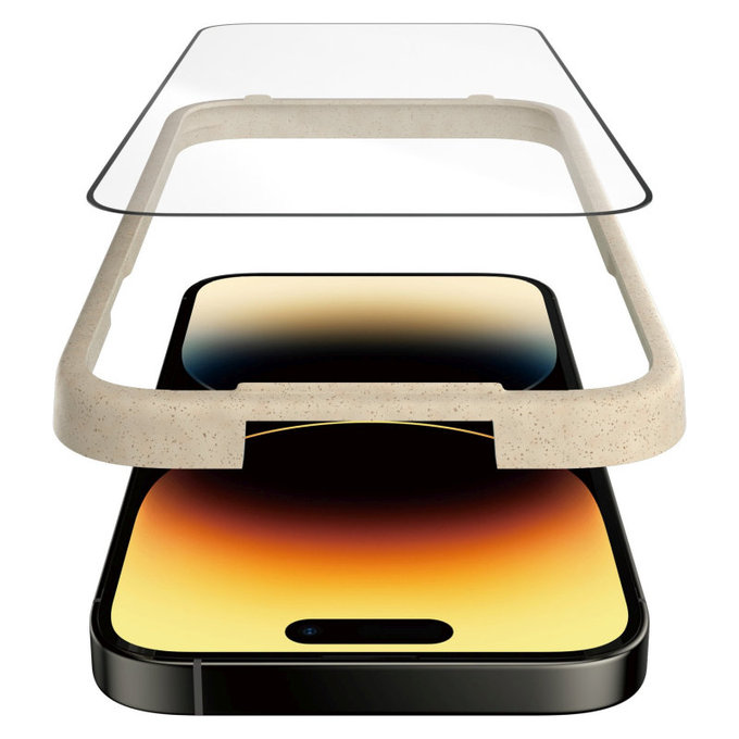 Tempered Glass UWF Anti-Reflective AB with Applicator for iPhone 14 Pro, Black, PanzerGlass