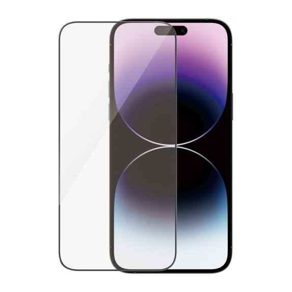 Tempered Glass UWF Anti-Reflective AB with Applicator for iPhone 14 Pro Max, Black, PanzerGlass