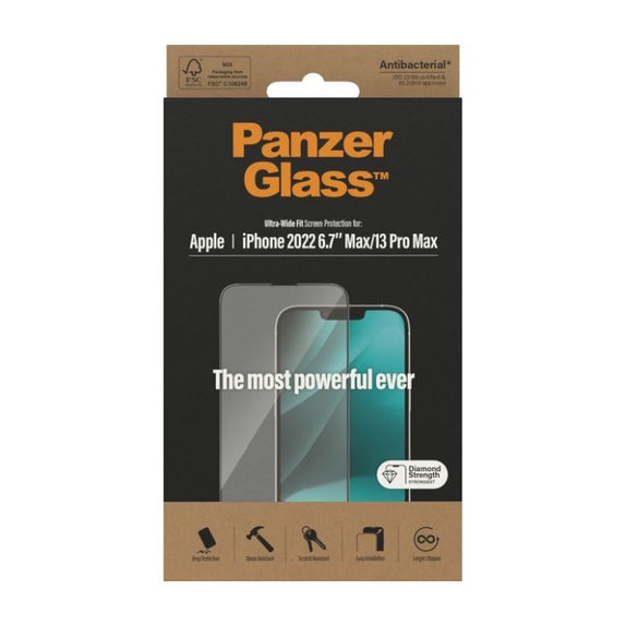PanzerGlass - Tempered Glass UWF AB for iPhone 13 Pro Max & 14 Plus