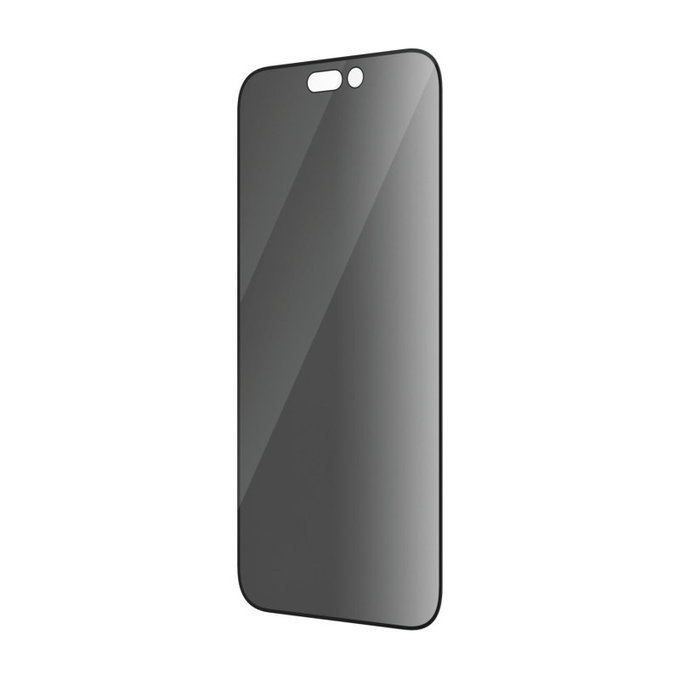 Tempered Glass UWF Privacy AB with Applicator for iPhone 14 Pro, Black, PanzerGlass
