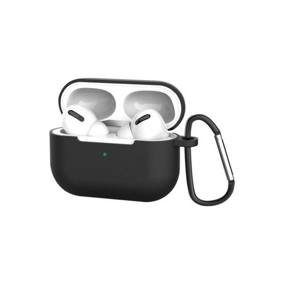 FixPremium - Silicone Case with Carabiner for AirPods Pro, black