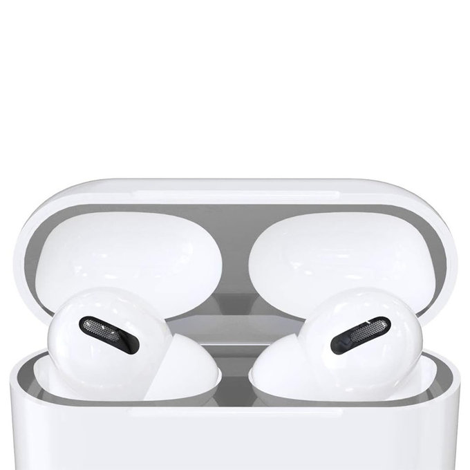 FixPremium - Antidust Sticker for AirPods Pro, silver