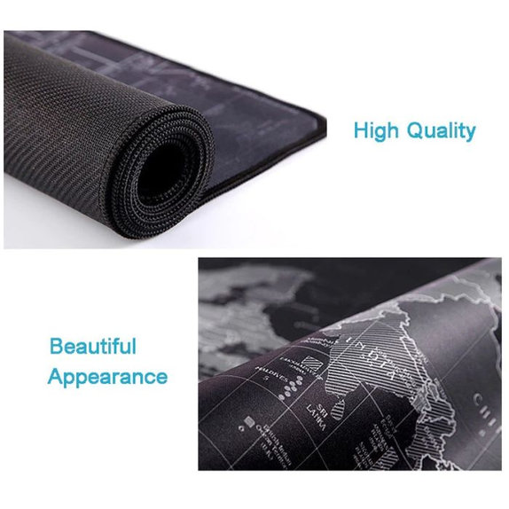 FixPremium - Mouse & KeyBoard Pad with Map Motive, black