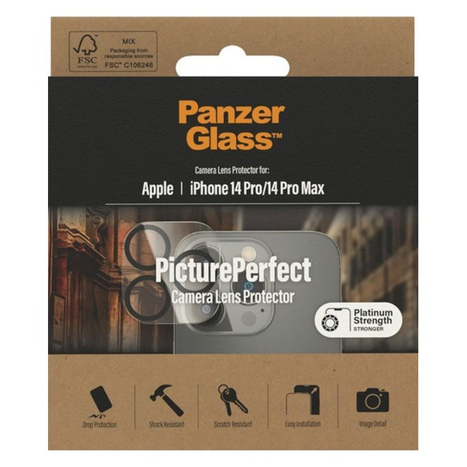 PanzerGlass - Rear Camera Lens Protector PicturePerfect for iPhone 14 Pro & 14 Pro Max, transparent