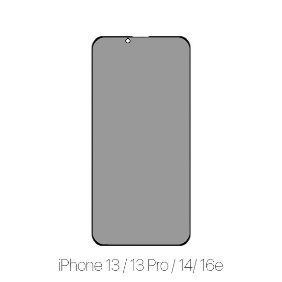 FixPremium Privacy Anti-Spy Glass - Tempered Glass for iPhone 13, 13 Pro, 14 & 16e