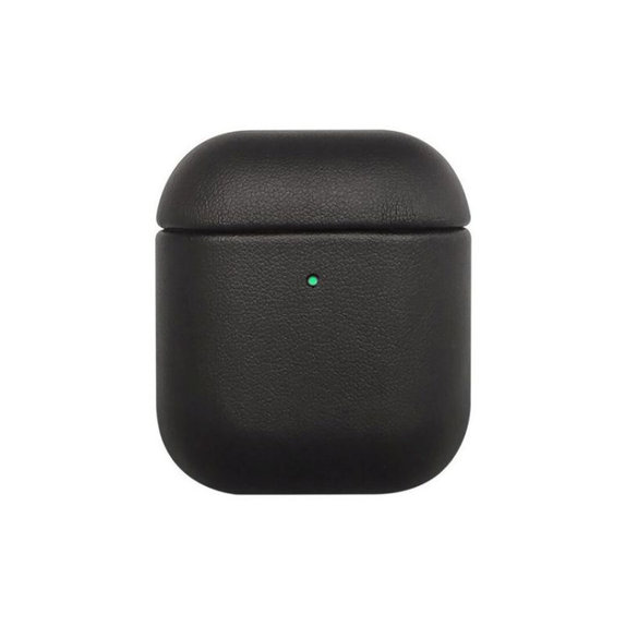FixPremium - Leather Case for AirPods 1 & 2, black