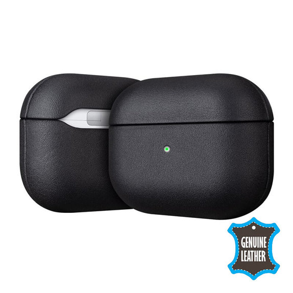 FixPremium - Leather Case for AirPods 3, black