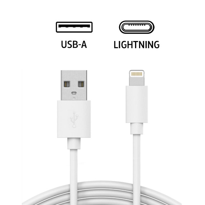 Lightning / USB cable, 2 m, compatible with Apple, bulk