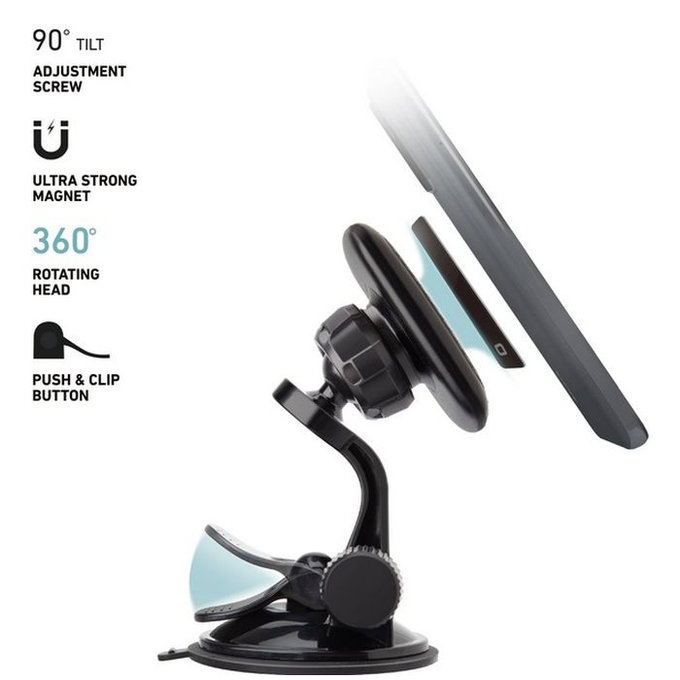 SBS - Car Holder Arizona Magnetic, with suction, black