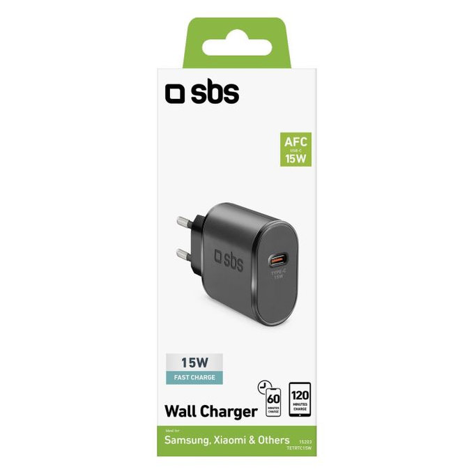 SBS - 15W Charging Adapter USB-C, black