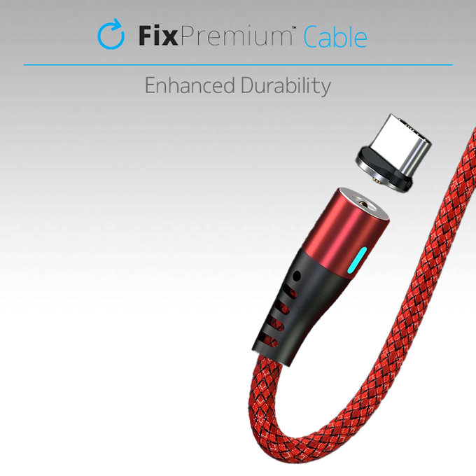 FixPremium - Lightning / USB Magnetic Cable (2m), black