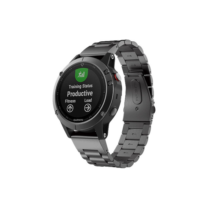 FixPremium - Stainless Steel Strap for Garmin (QuickFit 26mm), black