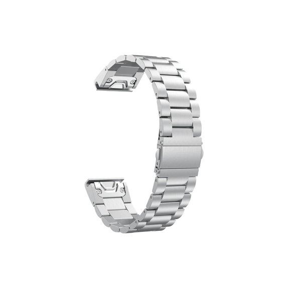 FixPremium - Stainless Steel Strap for Garmin (QuickFit 22mm), silver