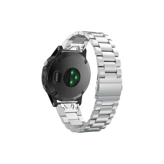 FixPremium - Stainless Steel Strap for Garmin (QuickFit 22mm), silver