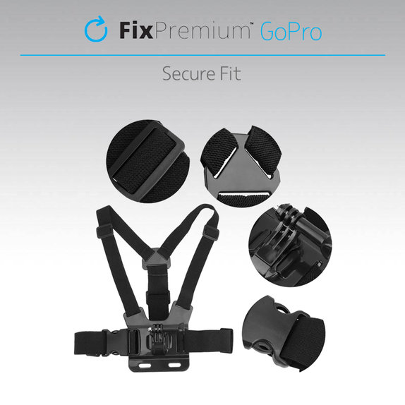 FixPremium - Body Mount for GoPro, black