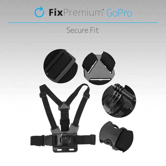 FixPremium - Body Mount for GoPro, black
