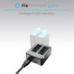FixPremium - Charging Station for 2 GoPro Batteries (Hero (2018)/Hero 5/Hero 6/Hero 7/Hero 8), black