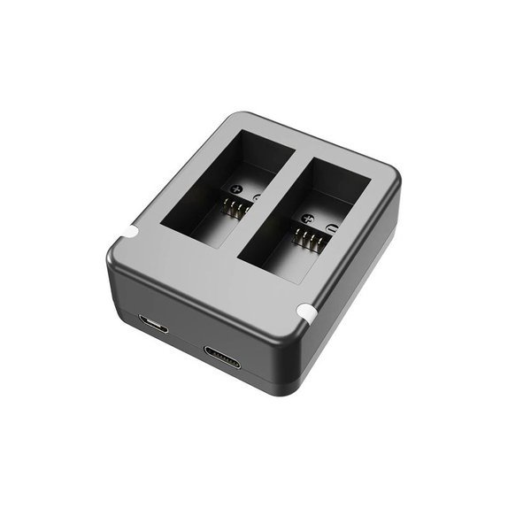 FixPremium - Charging Station for 2 GoPro Batteries (Hero (2018)/Hero 5/Hero 6/Hero 7/Hero 8), black