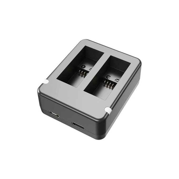 FixPremium - Charging Station for 2 GoPro Batteries (Hero (2018)/Hero 5/Hero 6/Hero 7/Hero 8), black